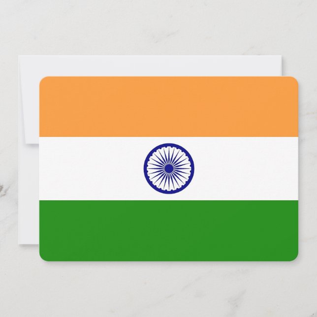 Invitations patriotiques avec le drapeau indien (Devant)