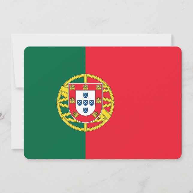 Invitations patriotiques avec le drapeau portugais (Devant)