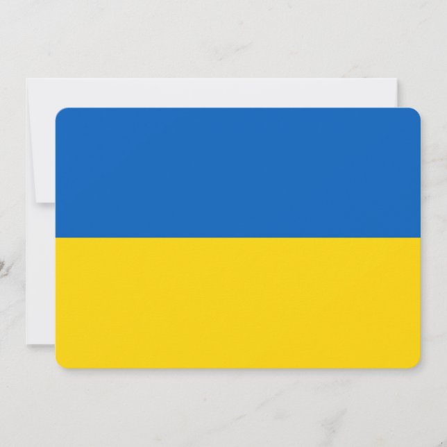 Invitations patriotiques avec le drapeau ukrainien (Devant)