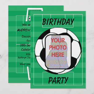 Invitations personnalisables de partie de ballon