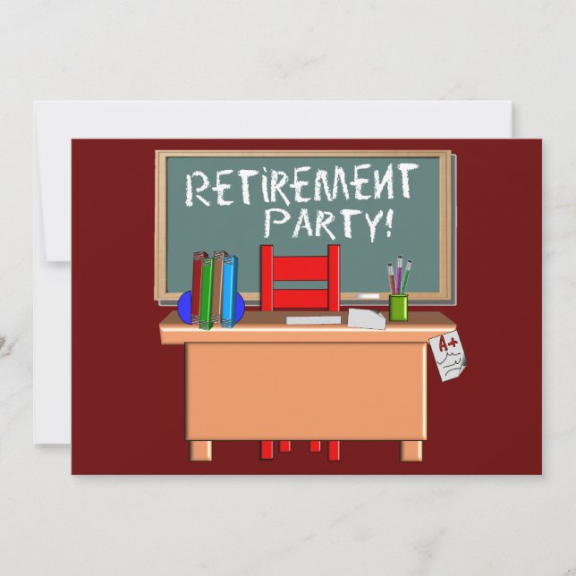 Invitations personnalisables de partie de retraite (Devant)