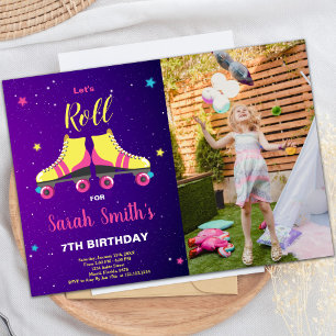 Invitations personnalisables de parties de patinag