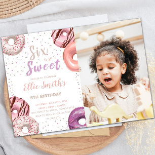 Invitations personnalisables de parties sucrées po