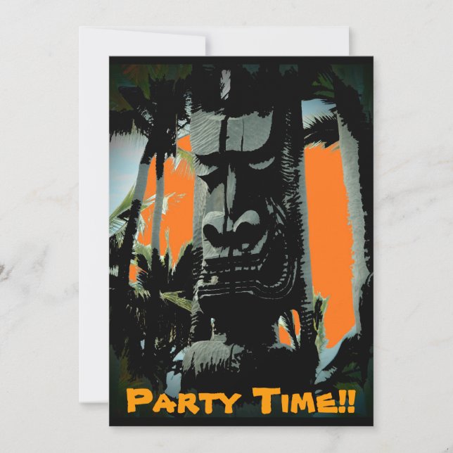 Invitations personnalisables pour le thème Hawaii  (Devant)