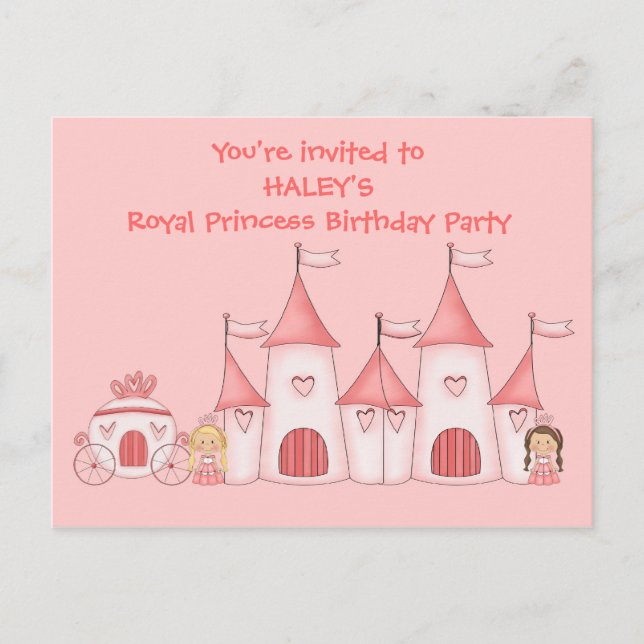 Invitations personnalisées à la fête d'anniversair (Devant)