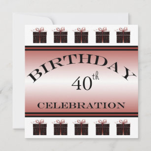 Invitations personnalisées à la fête du 40e annive