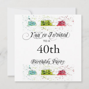 Invitations personnalisées à la fête du 40e annive