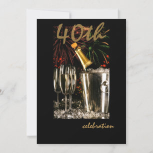 Invitations personnalisées à la fête du 40e annive