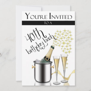 Invitations personnalisées à la fête du 40e annive