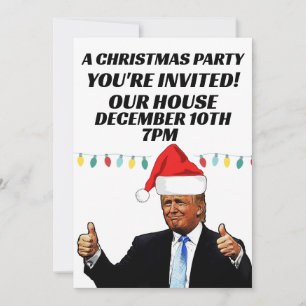 INVITATIONS PERSONNALISÉES AU PARTI DE NOËL TRUMP