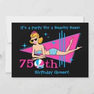 Invitations personnalisées Beachy Keen 75e anniver