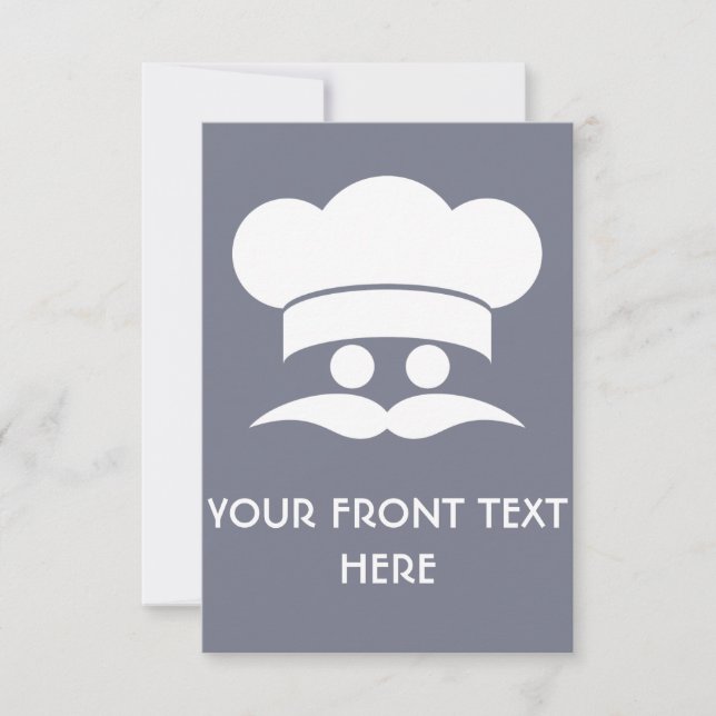 Invitations personnalisées CHEF (Devant)