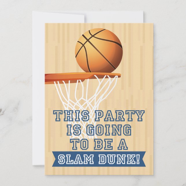 Invitations personnalisées de basket-ball Annivers (Devant)
