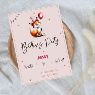 Invitations personnalisées de fête d'anniversaire 