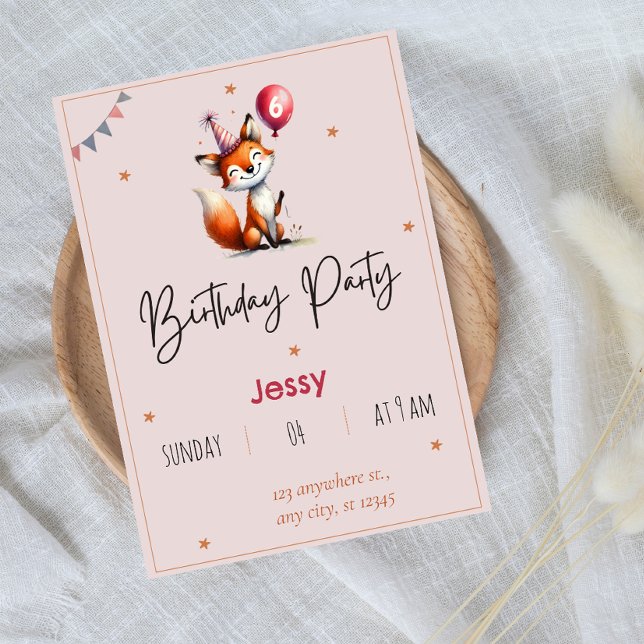 Invitations personnalisées de fête d'anniversaire  (Créateur téléchargé)