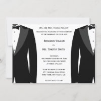 Invitations Personnalisées De Mariage Gay Noir Et 