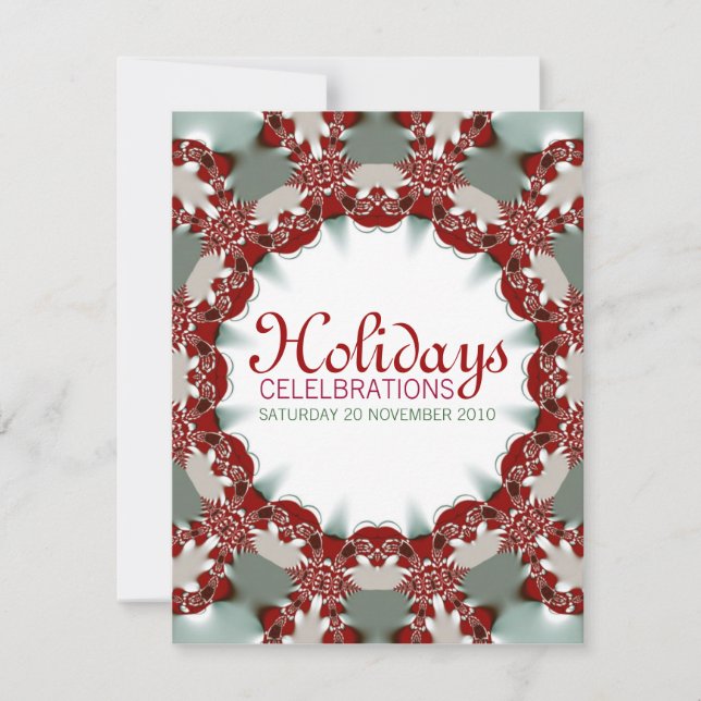 Invitations personnalisées des fêtes (Devant)