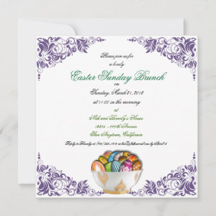 Invitations personnalisées du brunch de Pâques