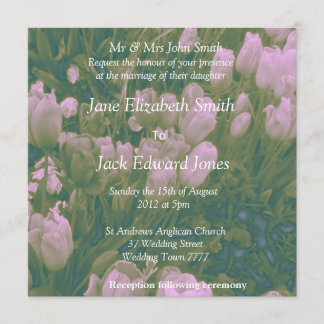 Invitations personnalisées du Mariage de tulipe de