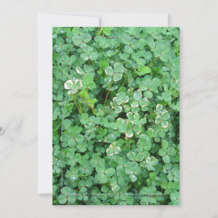 Invitations personnalisées Green White Shamrocks