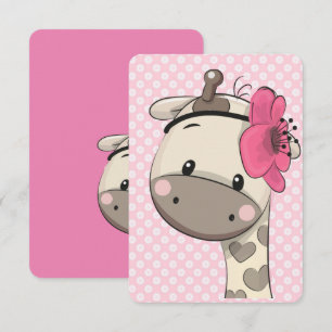 Invitations personnalisées pour la Giraffe Girl