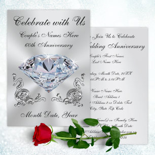 Invitations personnalisées pour le 60e anniversair