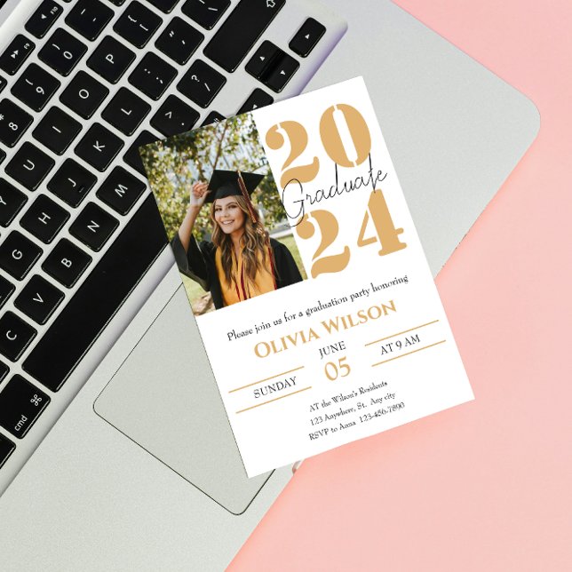 Invitations personnalisés de la fête de graduation (Front)