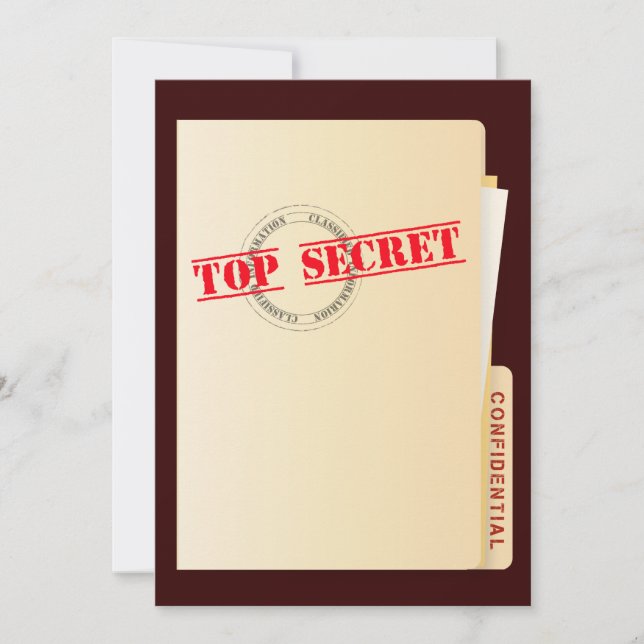 Invitations personnalisés du Top Secret Surprise B (Devant)