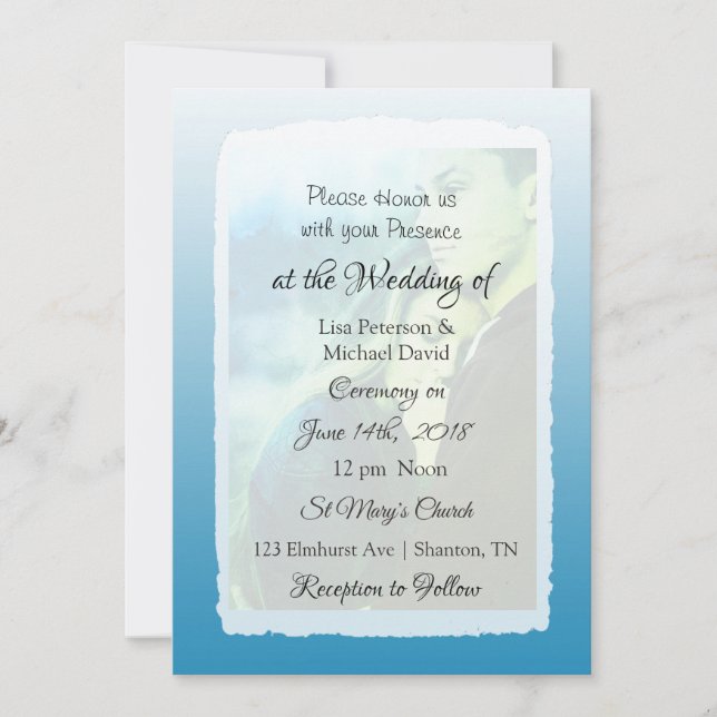 Invitations photo personnalisées de mariage (Devant)