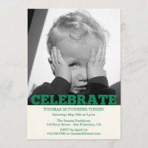 Invitations photo pour la fête d'anniversaire des