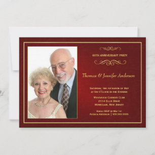 Invitations photo pour l'anniversaire du mariage -