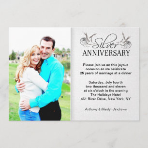 invitations photo pour les 25 ans de mariage en ar