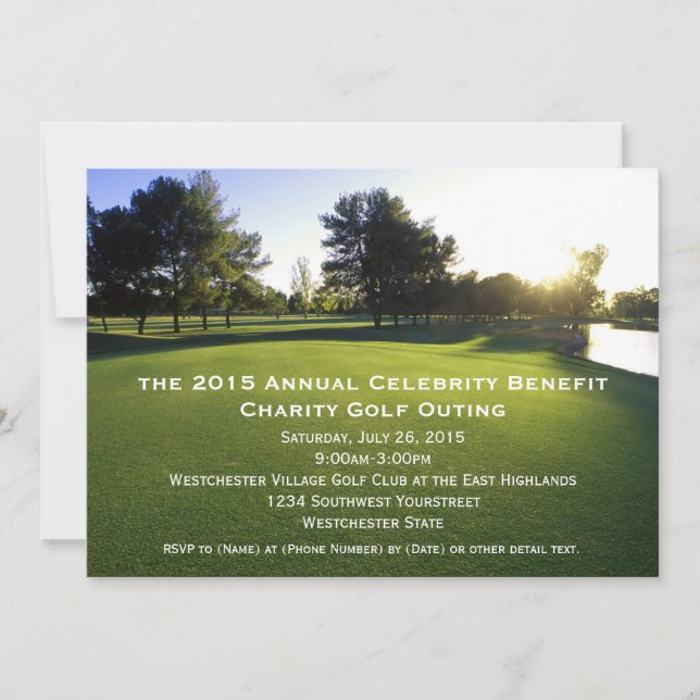 Invitations Pittoresques de sorties de golf (Devant)