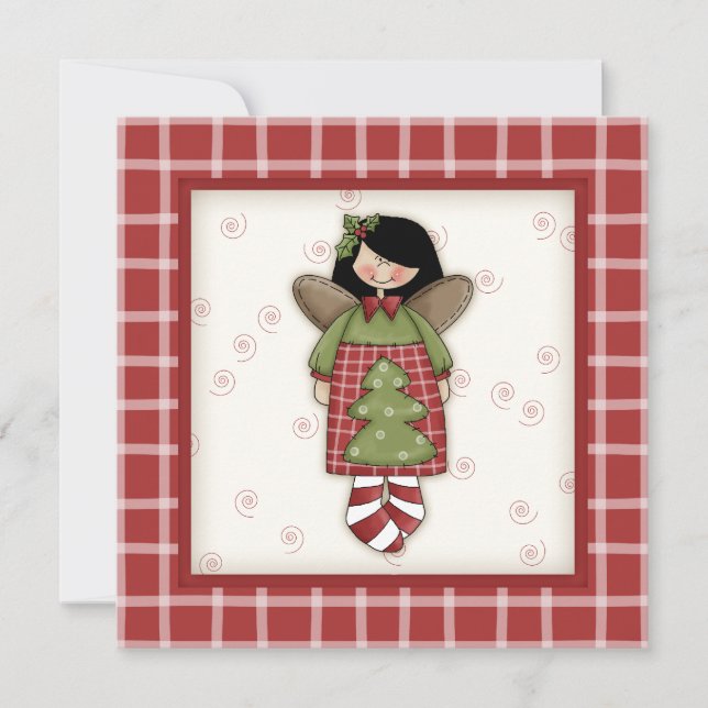 Invitations plaquées de fête de Noël d'amusement (Devant)