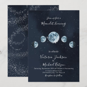 invitations Pleine Lune Céleste et Étoiles