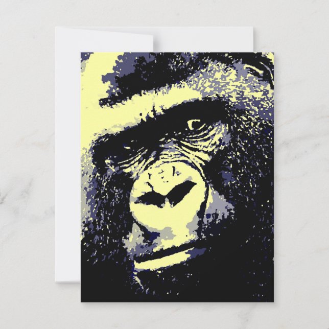 Invitations Portrait Gorilla (Devant)