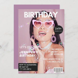 Invitations pour 24e anniversaire pour son Magazin