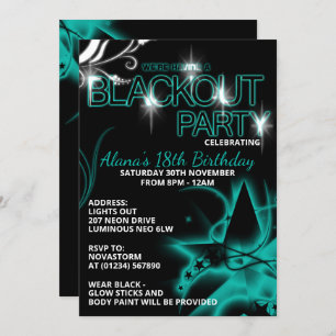 Invitations pour la fête d'anniversaire Blackout U