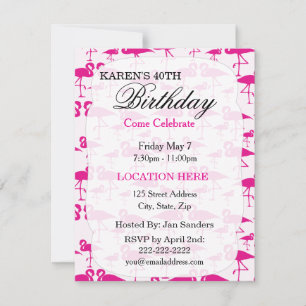 Invitations pour la fête d'anniversaire de flamand