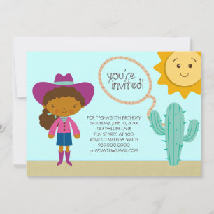Invitations pour la fête d'anniversaire de la fill