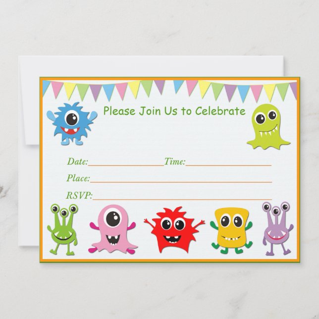 Invitations pour la fête d'anniversaire de Little  (Devant)