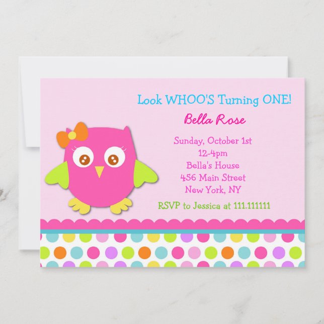 Invitations pour la fête d'anniversaire de Little  (Devant)