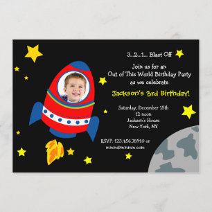Invitations pour la fête d'anniversaire de Rocket 