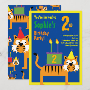 Invitations pour la fête d'anniversaire de Tiger A
