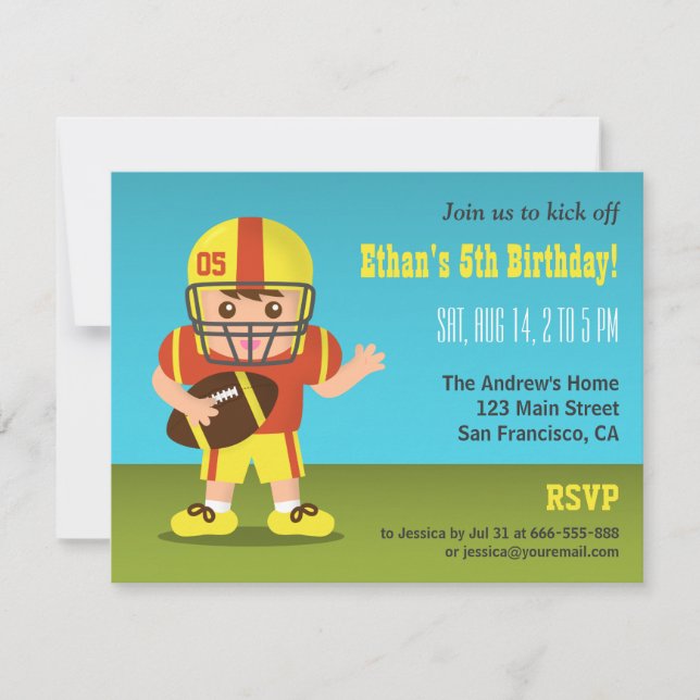 Invitations pour la fête d'anniversaire du baby-fo (Devant)