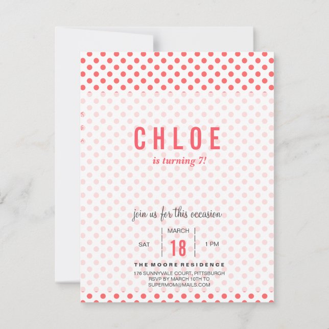 Invitations pour l'anniversaire du cheval (Dos)