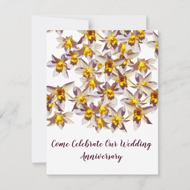 Invitations pour l'anniversaire du Mariage des jon (Devant)