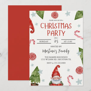 Invitations pour le déjeuner de Noël