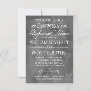Invitations pour le dîner de répétition d'aquarell