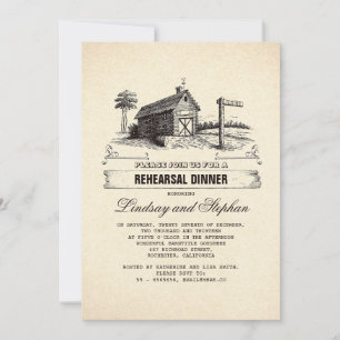 Invitations pour le dîner de répétition de l'équip